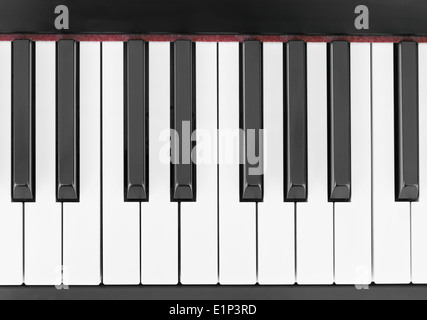 Nahaufnahme des Klaviers, frontalen Ansicht schließen Stockfoto