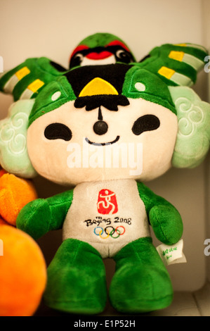 Stofftier der Olympischen Spiele 2008 in Peking Stockfoto