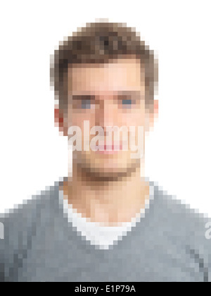 verpixelten Gesicht, Anonymität zu bewahren Stockfoto