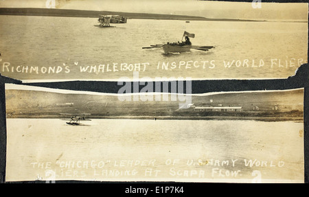 Die Douglas World Cruise von 1924 war eine Pionierarbeit des U.S. Army Air Service. Das Flugzeug, ein Douglas World Cruiser, absolvierte einen globalen Flug, um die Fähigkeiten der amerikanischen Luftfahrt zu demonstrieren. Die Mission markierte einen wichtigen Meilenstein in der Geschichte der Luftfahrt und zeigte die Langstreckenflugzeuge auf Langstreckenreisen. Stockfoto