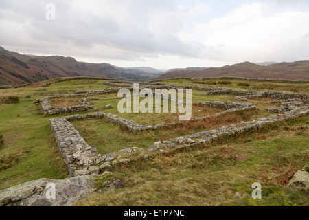 Seenplatte Hardknott römischen Fort Mediobogdum Eskdale Stockfoto