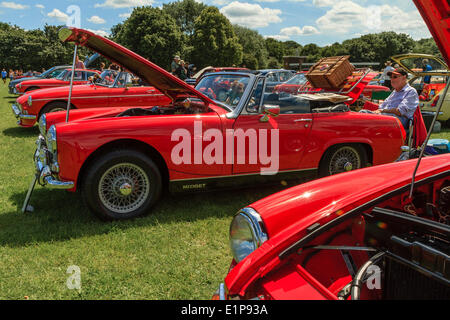 MG Midget Sackler Bromley Pageant of Motoring jährliche Oldtimer-Show. Stockfoto