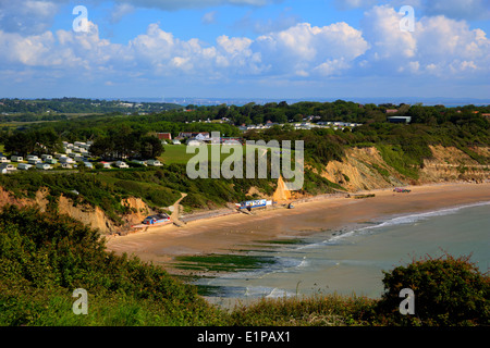 Whitecliff Bay Beach in der Nähe von Bembridge Osten Isle Of Wight Stockfoto