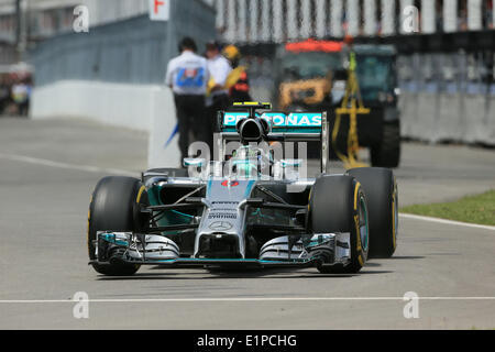 Montreal, Quebec, Kanada. 8. Juni 2014. Nico Rosberg beendet 2. auf dem Circuit Gilles Villeneuve in Montreal nach dem Start auf der Pole. Bildnachweis: Aktion Plus Sport/Alamy Live-Nachrichten Stockfoto