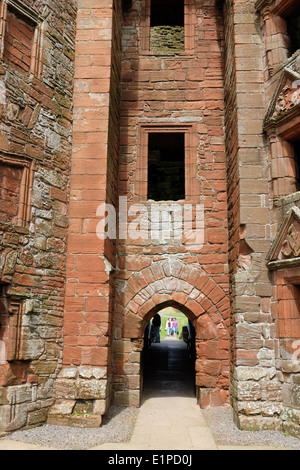 Caerlaverock Castle in der Nähe von Dumfries, Schottland. Stockfoto