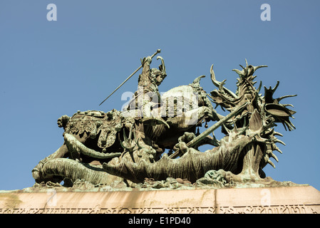 St. George und der Drachenstatue, Storkyrkan, Stockholm Stockfoto