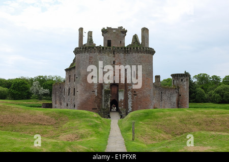 Caerlaverock Castle in der Nähe von Dumfries, Schottland. Stockfoto