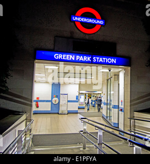 Green Park U-Bahn Station, City of Westminster, London, England, Vereinigtes Königreich Stockfoto