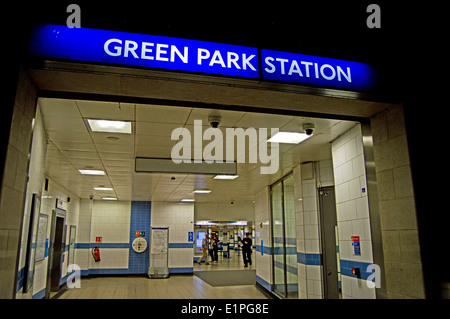 Green Park U-Bahn Station, City of Westminster, London, England, Vereinigtes Königreich Stockfoto