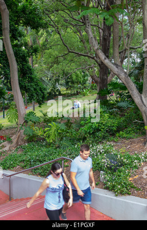 Brisbane Australien CBD, King Edward Park, Mann Männer männlich, Frau weiblich Frauen, Paar, AU140314030 Stockfoto