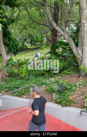 Brisbane Australien, Queensland CBD, King Edward Park, Erwachsene Erwachsene Männer Männer, Besucher reisen Reise Tour touristischer Tourismus Wahrzeichen, Kultur Stockfoto