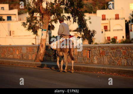 Vivlos Dorf, Naxos, Kykladen, Griechenland Stockfoto