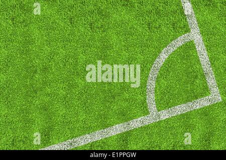 Ecke der Fußballplatz Stockfoto