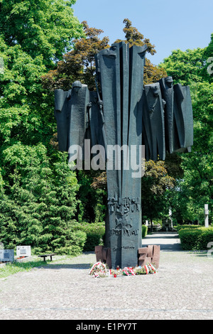 Rakowicki Militärfriedhof Krakau - polnische Abschnitt Denkmal Stockfoto