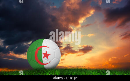 Zusammengesetztes Bild des Fußballs in Algerien Farben Stockfoto