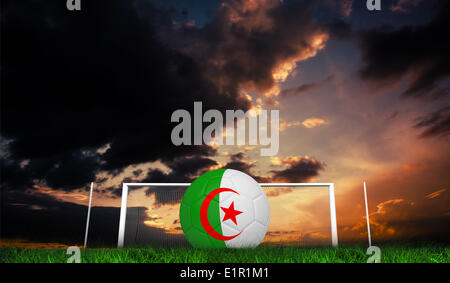 Zusammengesetztes Bild des Fußballs in Algerien Farben Stockfoto