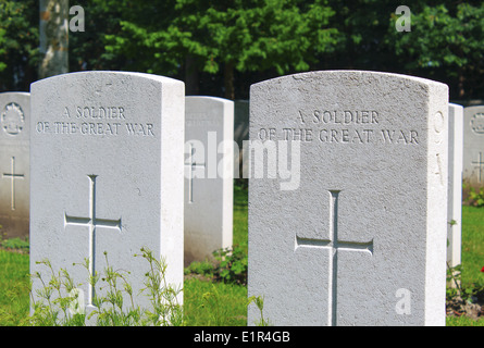 Ein Soldat des ersten Weltkriegs bekannt Gott WW1 Stockfoto