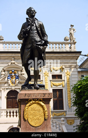 Leipzig, Deutschland, Statue Goethe Stockfoto