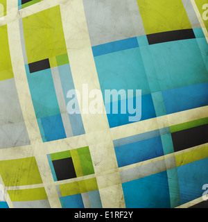 Abstract Grunge Texturen mit bunten Quadraten Stockfoto