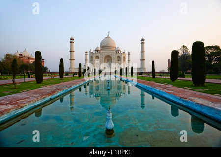 Indien, Bundesstaat Uttar Pradesh, Agra, Taj Mahal, UNESCO-Welterbe Stockfoto