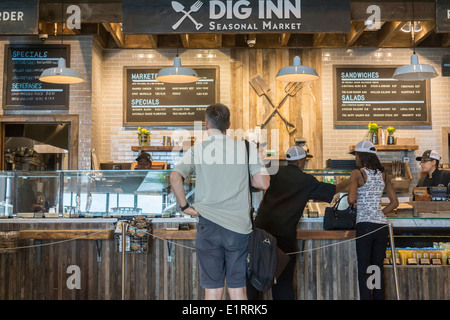 Die Dig Inn saisonalen Markt in der dining Concourse am Hudson isst in Brookfield Place Stockfoto
