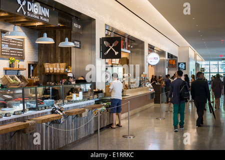 Die dining Concourse am Hudson isst in Brookfield Place, das neu Re-Branding World Financial Center Stockfoto