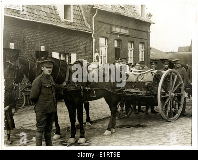 Ein Armee-Wasser-Cart [Merville, Frankreich]. . Stockfoto