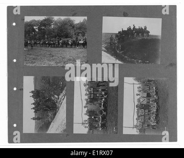 Ein Foto aus der Band-1-Sammlung des Canadian war Memorials Fund, das verschiedene Soldaten des Indischen Korps zeigt, darunter die 15. Sikhs, 18. Lancers, 2/2 Gurkhas und 39. Garhwalis, die in der Nähe von Merville und anderen Orten während des Ersten Weltkriegs stationiert waren. Stockfoto