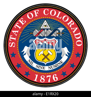 Das Siegel der Vereinigten Staaten Zustand von Kolorado Stockfoto
