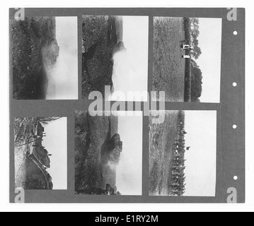 Ein weiteres historisches Foto des Canadian war Memorials Fund, das den Dienst indischer Regimenter, einschließlich der Gurkhas von 2/2 und des 39. Garhwalis, während des Ersten Weltkriegs in Frankreich dokumentiert. Stockfoto
