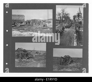 Ein weiteres Foto aus Band 4 des Canadian war Memorials Fund zeigt Soldaten des Indischen Korps, einschließlich der Soldaten der 15. Sikhs, 18. Lancers und 39. Garhwalis, die während des Ersten Weltkriegs in der Nähe von Le Sart, Fauquissart und Merville stationiert waren Stockfoto