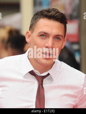 London, UK. 9. Juni 2014. Kirk Norcross kommt für die Weltpremiere von "Hooligan Factory" im Odeon West End. Bildnachweis: Ferdaus Shamim/ZUMA Wire/ZUMAPRESS.com/Alamy Live-Nachrichten Stockfoto