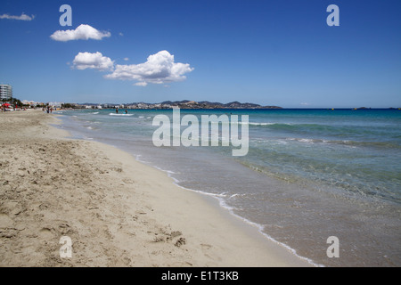 Gesamtansicht der Playa Vermietungsbüros Bossa Strand Stockfoto