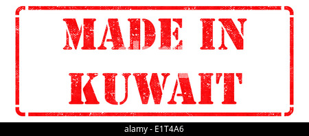 In Kuwait - Inschrift auf roten Stempel gemacht. Stockfoto