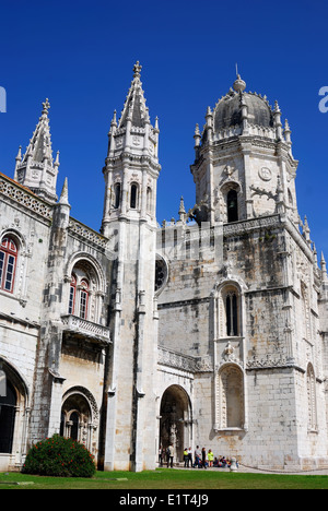 Das Kloster des Hieronymus (Hieronymus) befindet sich im Stadtteil Belem von Lissabon, Portugal. Stockfoto