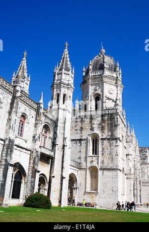 Das Kloster des Hieronymus (Hieronymus) befindet sich im Stadtteil Belem von Lissabon, Portugal. Stockfoto