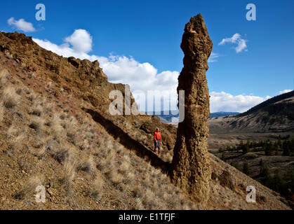 Geologische Besonderheit im BC Grasland in den Chilcotin Ark in British Columbia Kanada Stockfoto