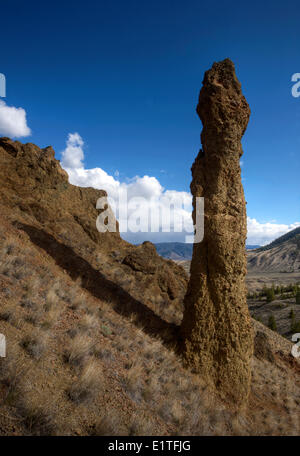 Geologische Besonderheit im BC Grasland in den Chilcotin Ark in British Columbia Kanada Stockfoto