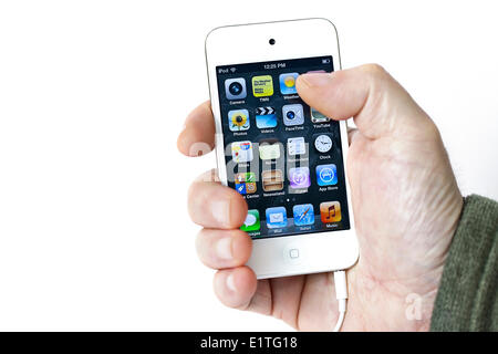 Apple Ipod Touch, Touchscreen und apps, Nahaufnahme Stockfoto