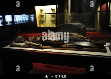 Mumie von sidonitische König Tabnit (ca. 500 v. Chr.). Archäologisches Museum. Istanbul. Turkei. Stockfoto