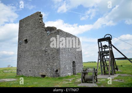 Die stillgelegten Elster führen Mine in der Nähe von Bakewell in Derbyshire Stockfoto