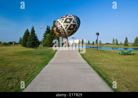 Weltweit größten Pysanka in Vegreville, Alberta, Kanada Stockfoto