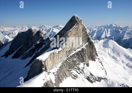 Schiefe Türme, Purcell Mountains, BC, Kanada Stockfoto