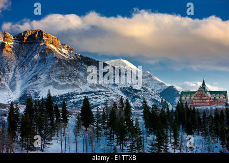 Prince Of Wales Hotel National Historic Site in Waterton Lakes Nationalpark, Alberta, Kanada Stockfoto