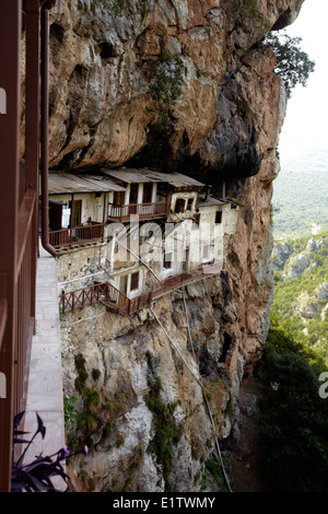 Europa, Griechenland, Peloponnes, Arcadia, Ioannis Prodromos Kloster eintritt, Lousios' s Schlucht, Stockfoto