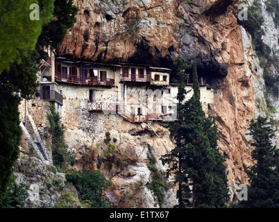 Europa, Griechenland, Peloponnes, Arcadia, Ioannis Prodromos Kloster eintritt, Lousios' s Schlucht, Stockfoto