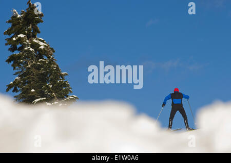 Nordic Skate Skifahren in Cypress Mountain Ski Area, Hollyburn Berg. Cypress Bowl, West Vancouver. British Columbia, Kanada Stockfoto