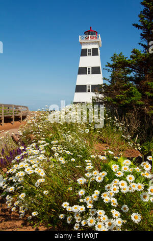 West Point Lighthouse, Cedar Dunes Provincial Park, Prince Edward Island, Canada Stockfoto