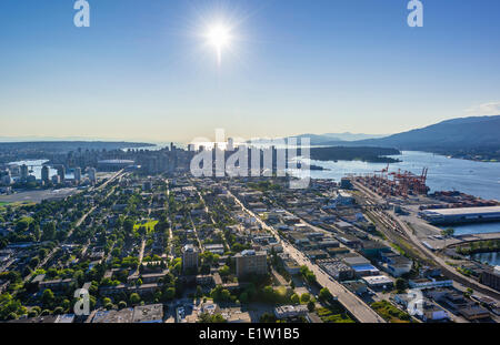 Strathcona nach Westen nach Vancouver. Stockfoto