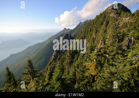 Harvey und Harveys Pup zu montieren. Lions Bay. Howe Sound. West Vancouver, Britisch-Kolumbien, Kanada Stockfoto